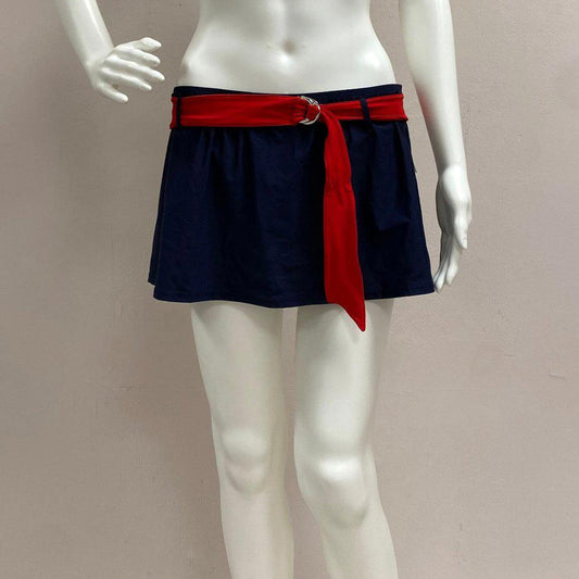 Nautica Navy & Red Swim Skort