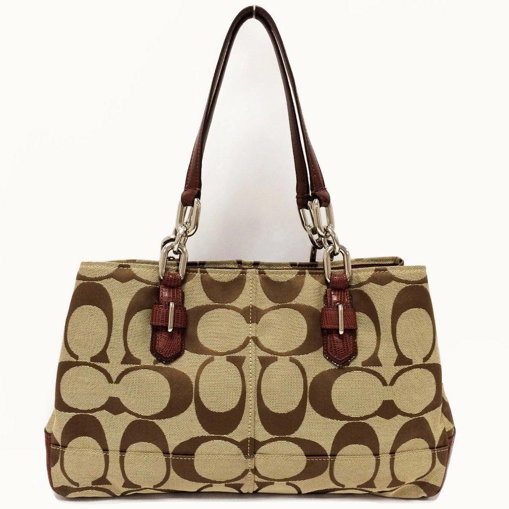 COACH 17806 Jayden Carryall Khaki Shoulder Bag