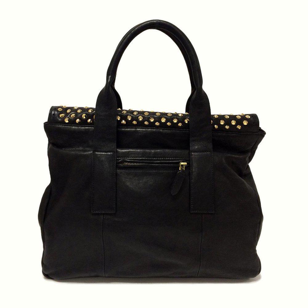 BE & D Studded Black Shoulder Bag