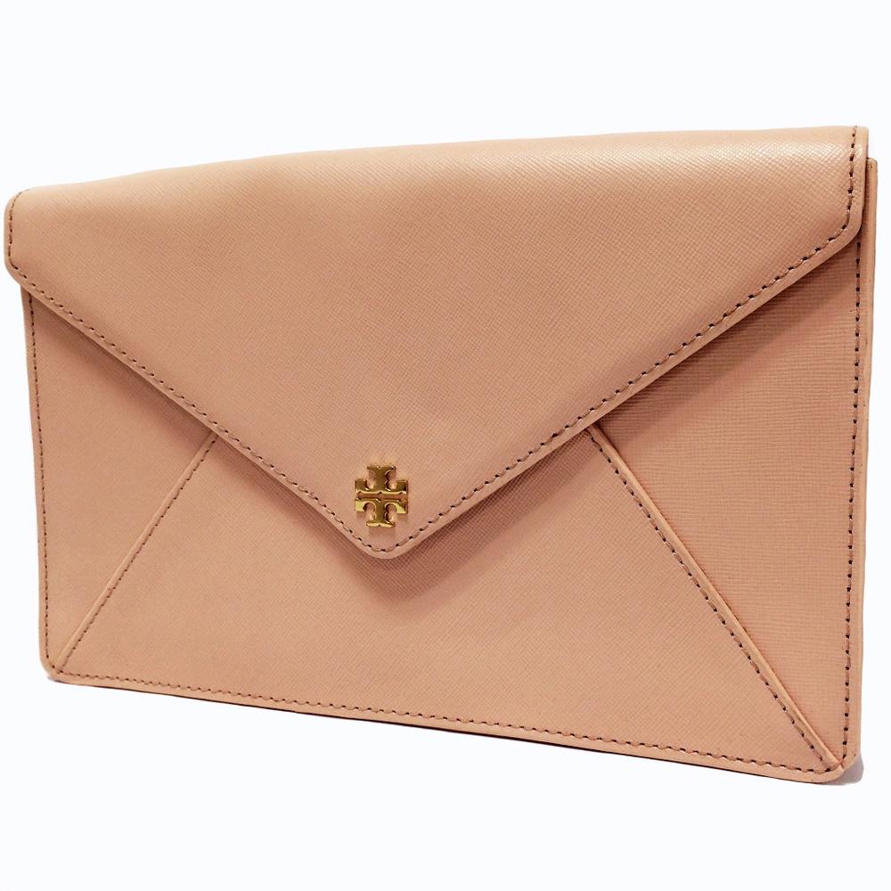 Tory Burch Robinson  Clutch Bag Blush Leather