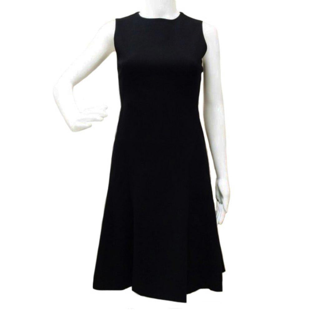 Akris Punto Black A Line Sleeveless Dress Size 4