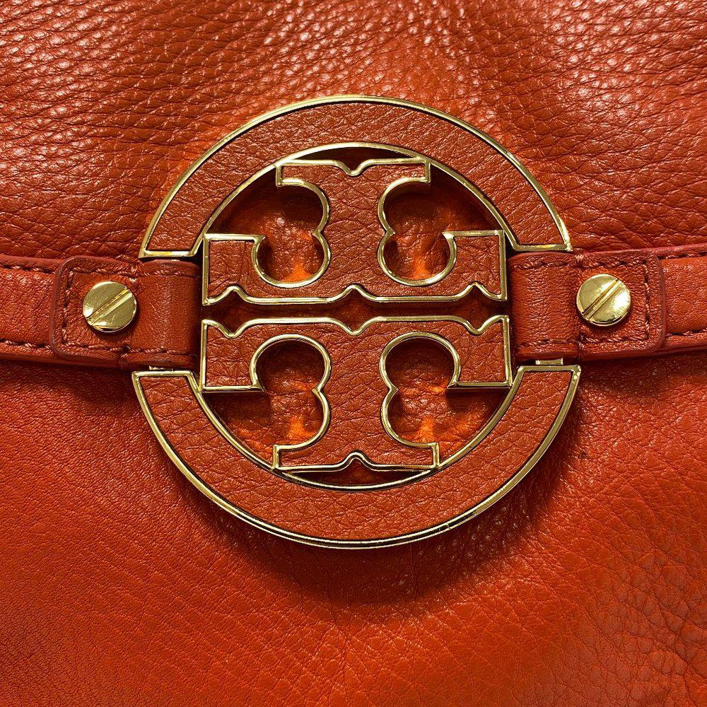 Tory Burch Amanda Wild-berry Orange Satchel