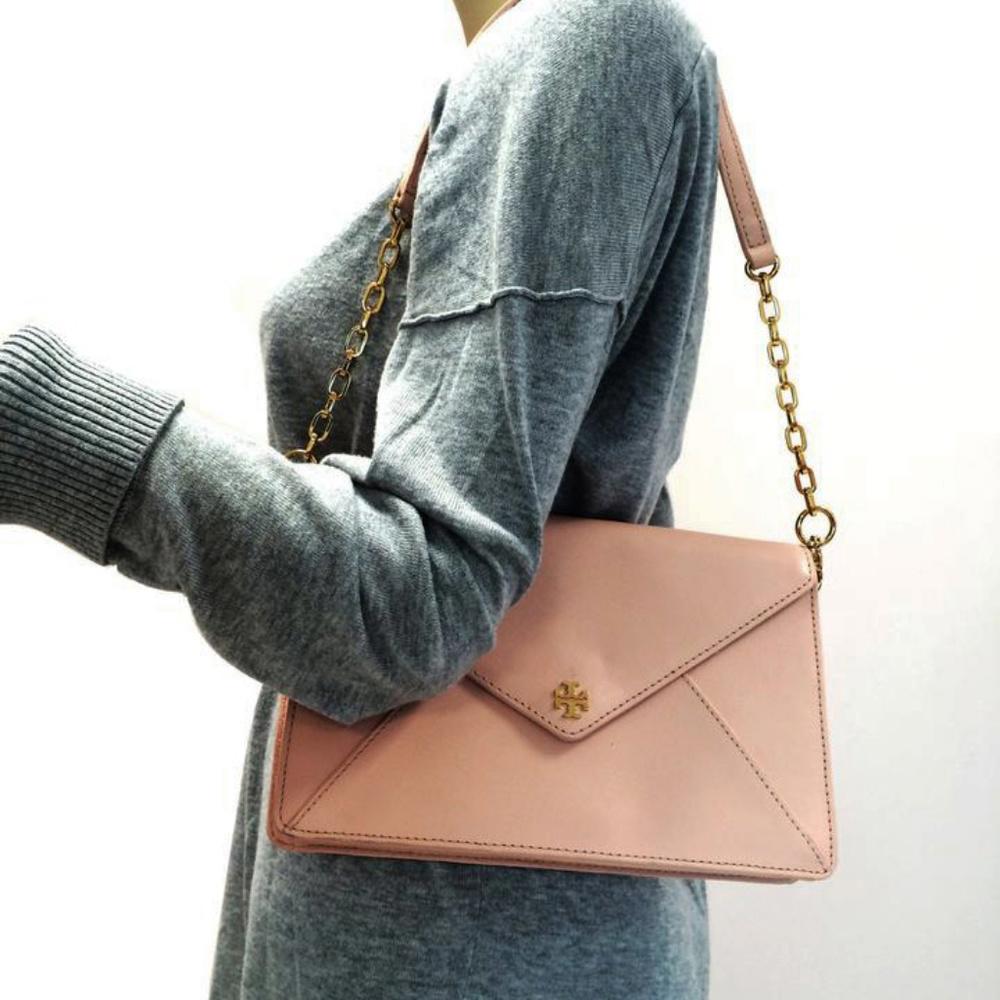 Tory Burch Robinson  Clutch Bag Blush Leather