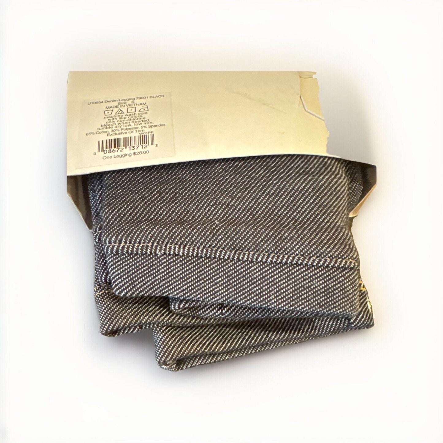 HUE  Women's Leggings Black Denim size S(4-6)