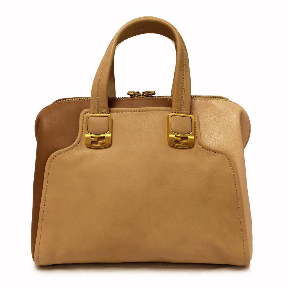 FENDI Chameleon Leather Satchel Bag