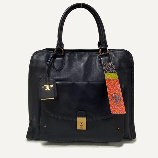 Tory Burch Priscilla Navy Blue Leather Bag
