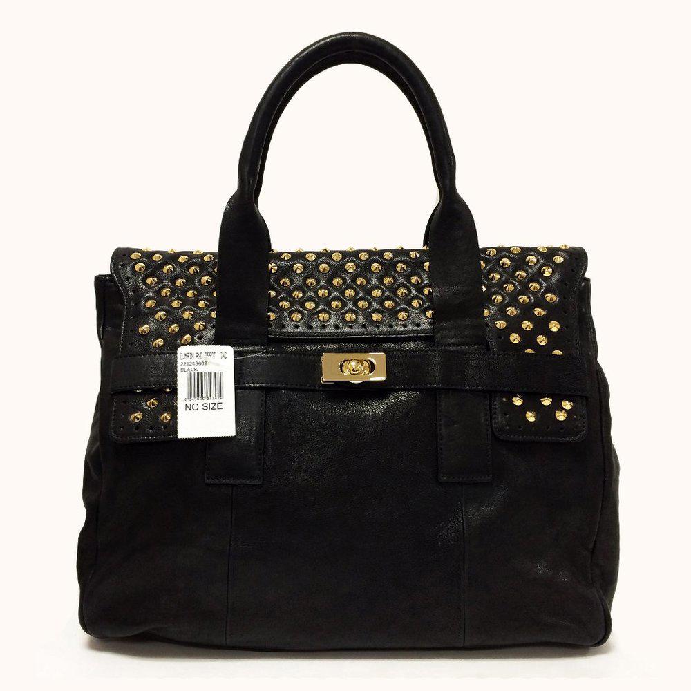 BE & D Studded Black Shoulder Bag