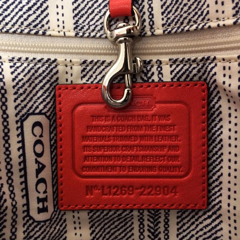 COACH 22904 Woven Straw Pocket Tote