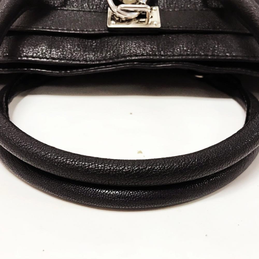 Michael Kors Hamilton Black Leather Satchel
