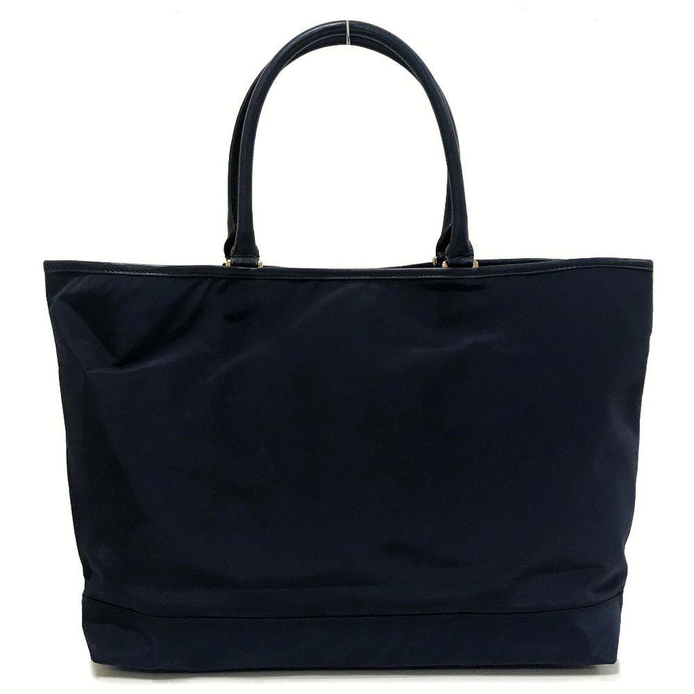 Tory Burch Normandy Blue Stacked Logo Tote