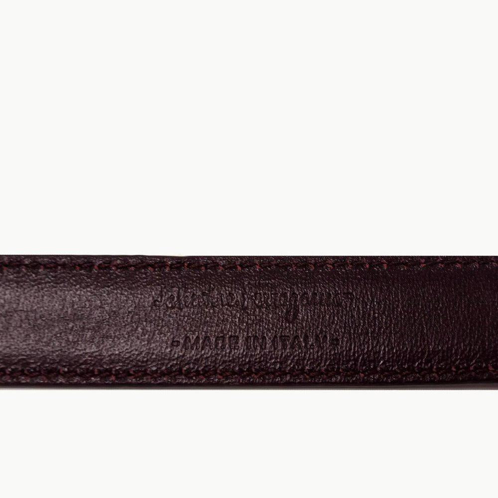 Salvatore Ferragamo Bordeaux Patent Leather Belt