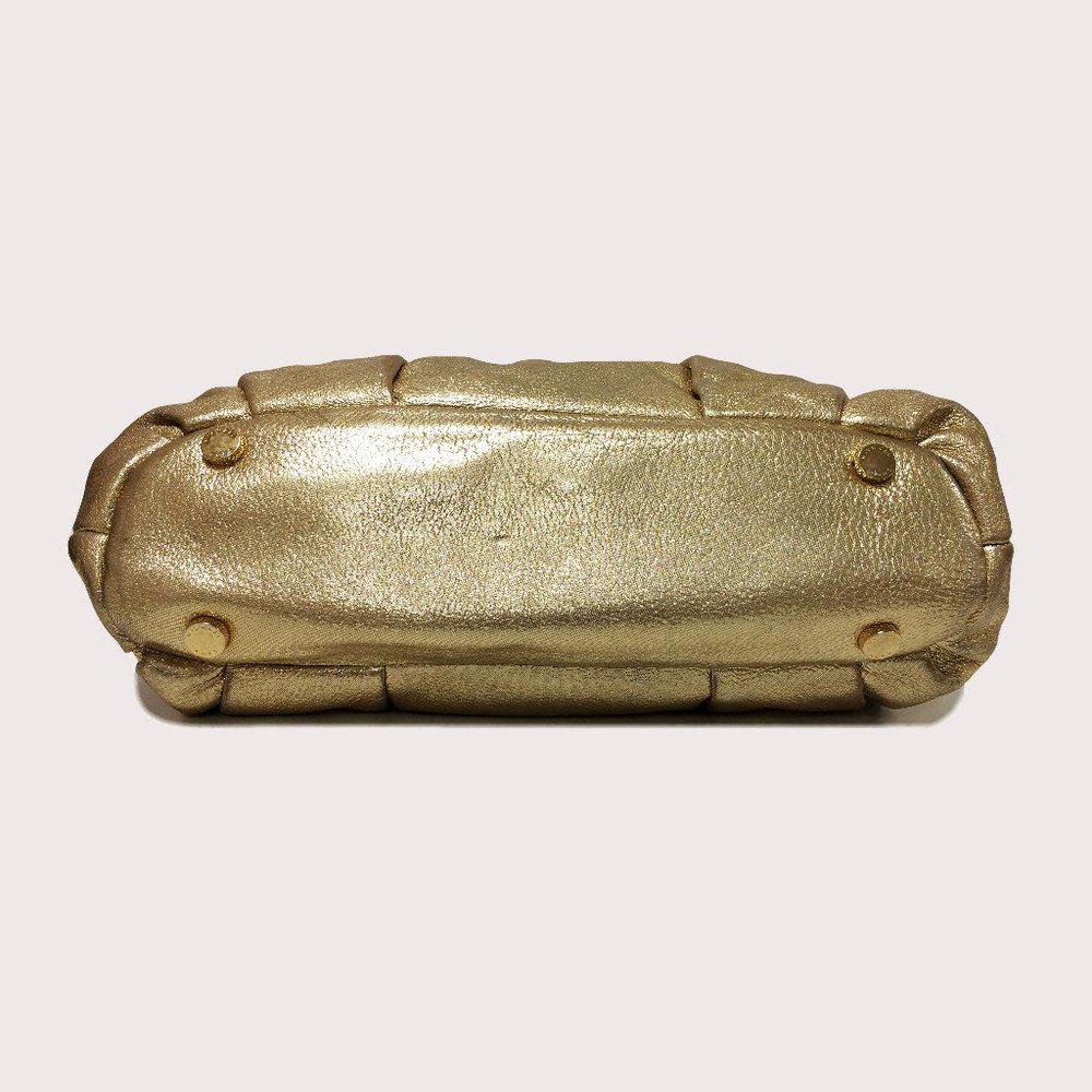 Michael Michael Kors Gold Leather Shoulder Bag