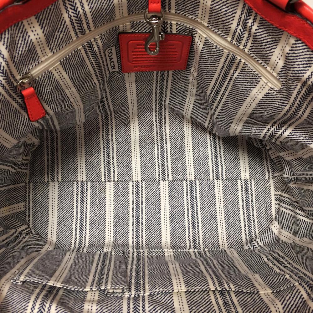 COACH 22904 Woven Straw Pocket Tote