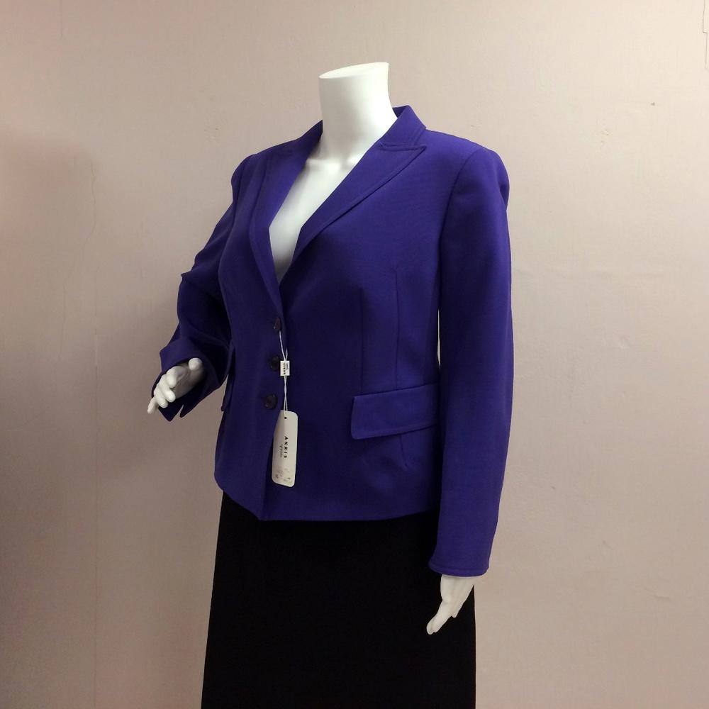 Akris Punto Lavender Wool Button Jacket