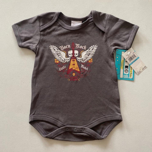 Bon Bebe Gray Rockstar Bodysuit