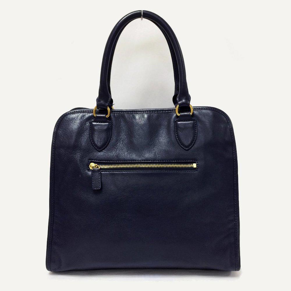Tory Burch Priscilla Navy Blue Leather Bag