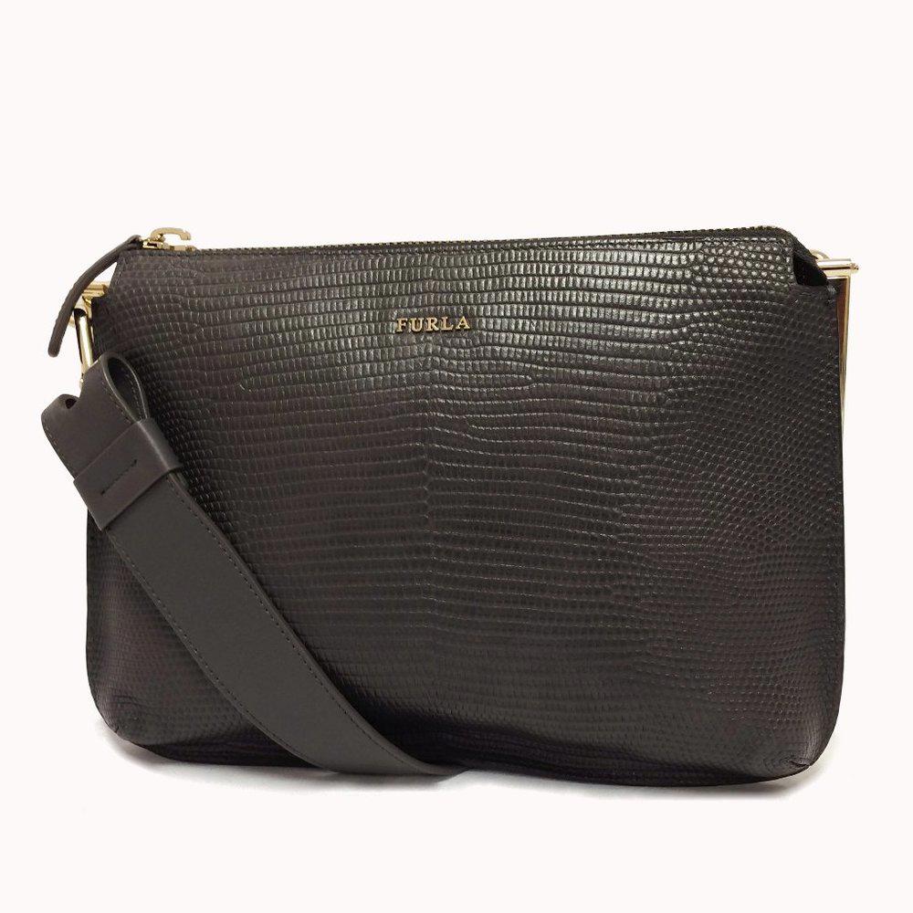 Furla Jade Embossed Shoulder Bag