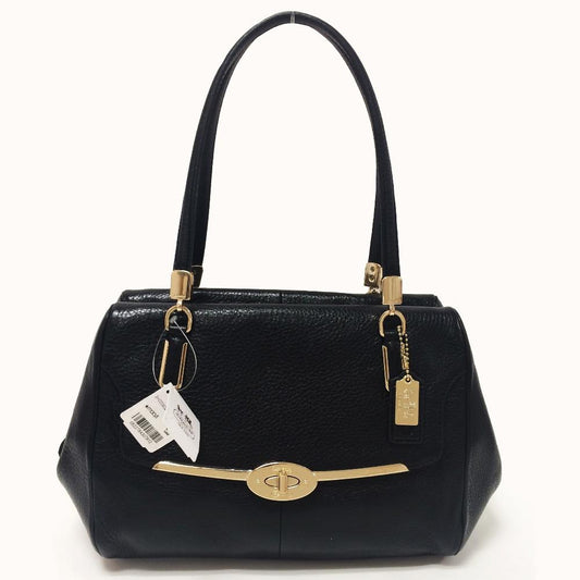 COACH 25169 Madison Black Leather Shoulder Bag