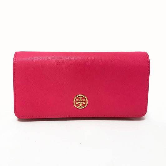 Tory Burch Robinson Pink Saffiano Leather Wallet