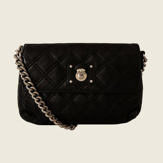 Marc Jacobs The Single Mini Quilted Black Crossbody Bag