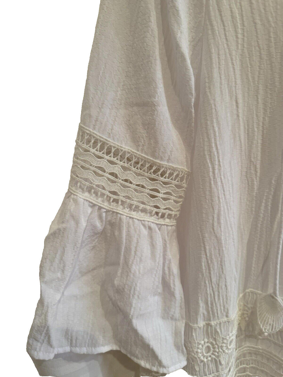 White Lace Beach Cover For Women Pool Cover S-M Loose Comfy Flowy