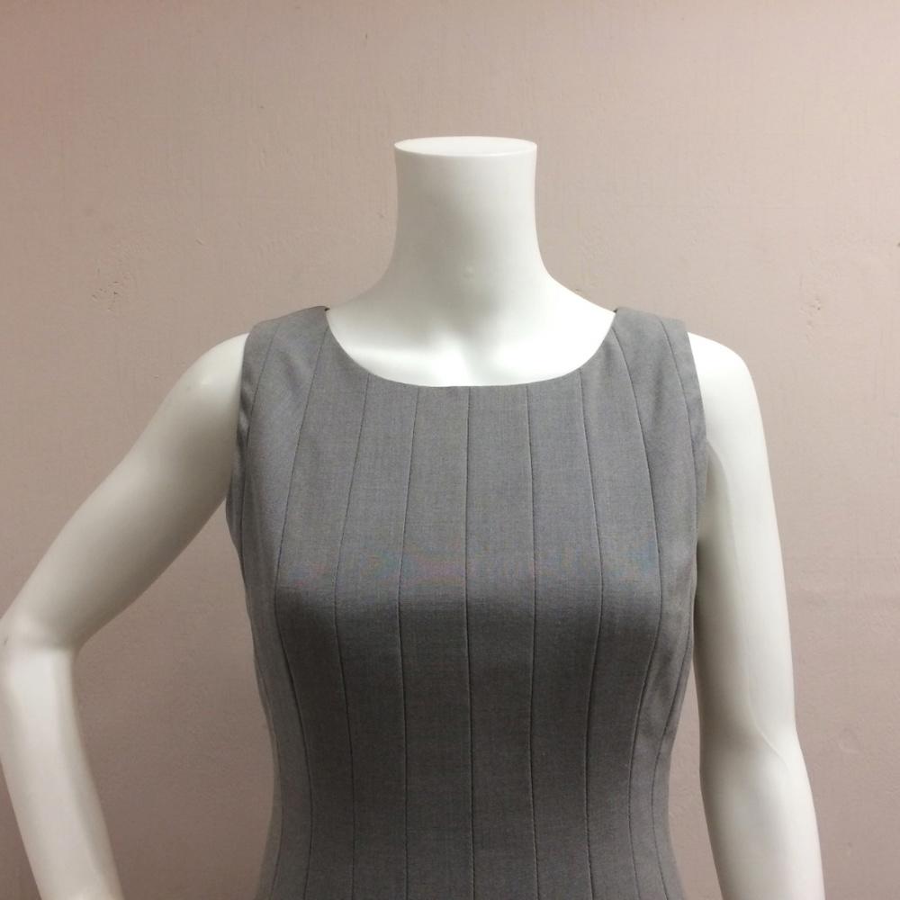 Calvin klein Grey Pleated Dress