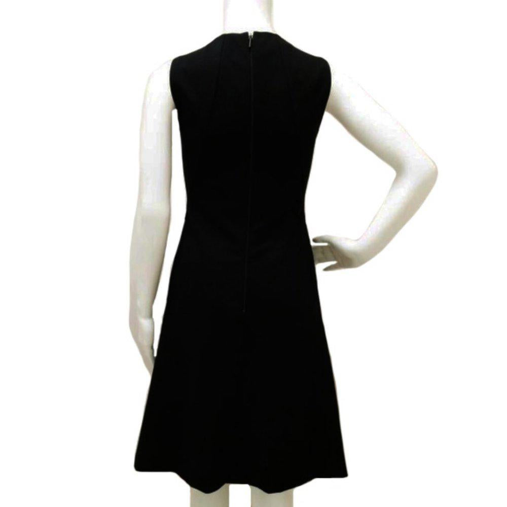 Akris Punto Black A Line Sleeveless Dress Size 4