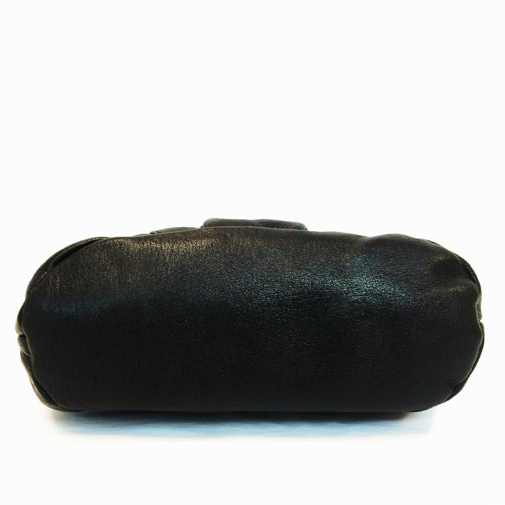 BE & D New York Myles Black Leather Crossbody Bag