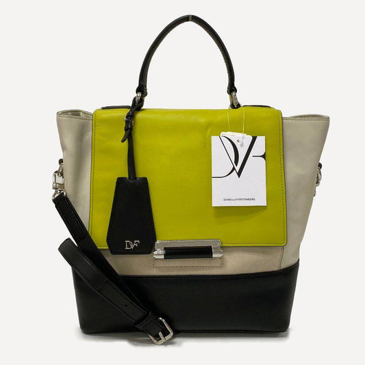 DVF 440 Top Handle Color block Satchel
