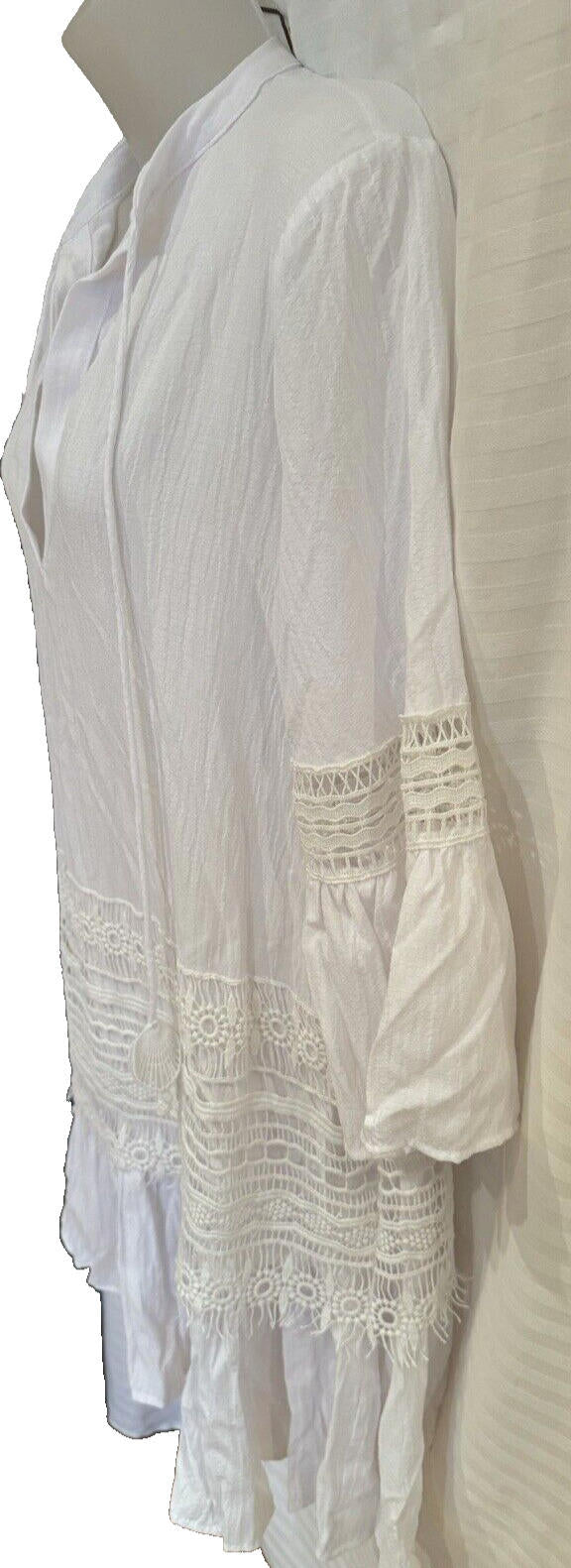 White Lace Beach Cover For Women Pool Cover S-M Loose Comfy Flowy