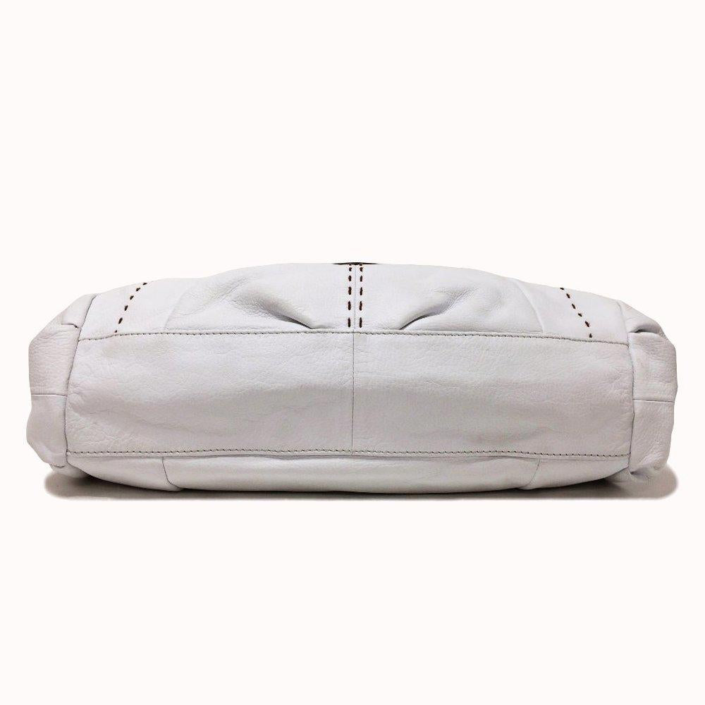B.Makowsky Victoria White Leather Bag