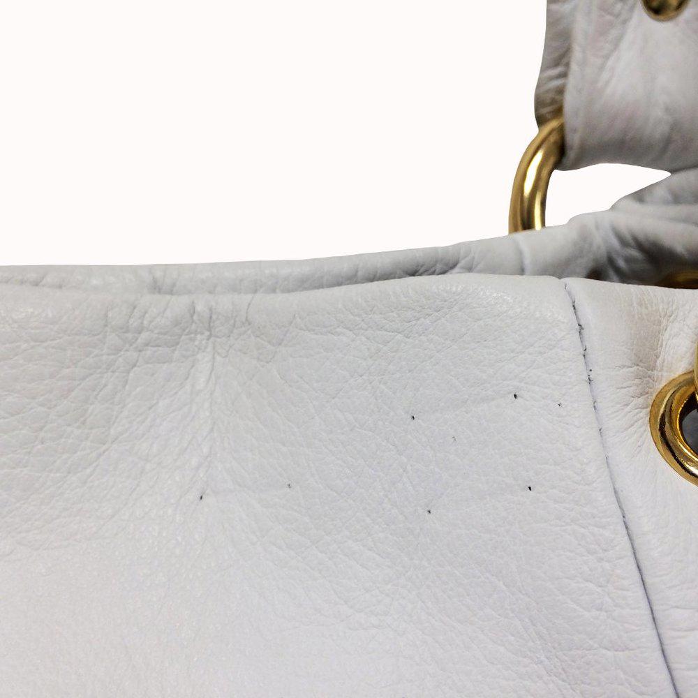 B.Makowsky Victoria White Leather Bag