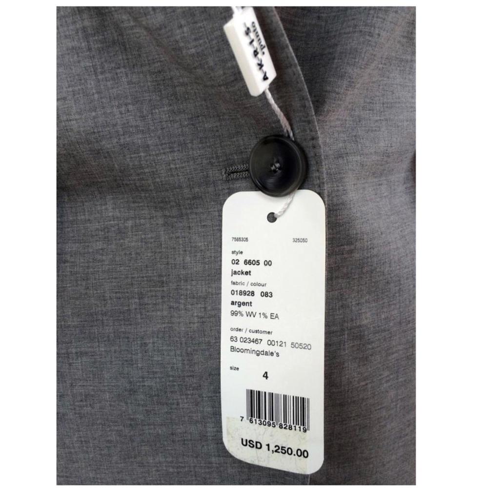 Akris Punto Grey Fitted Two Button Blazer