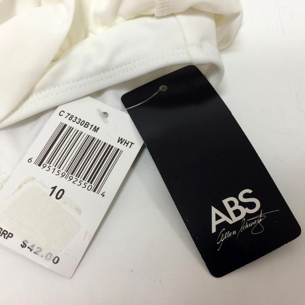 ABS by Allen Schwartz White Bikini Bottom