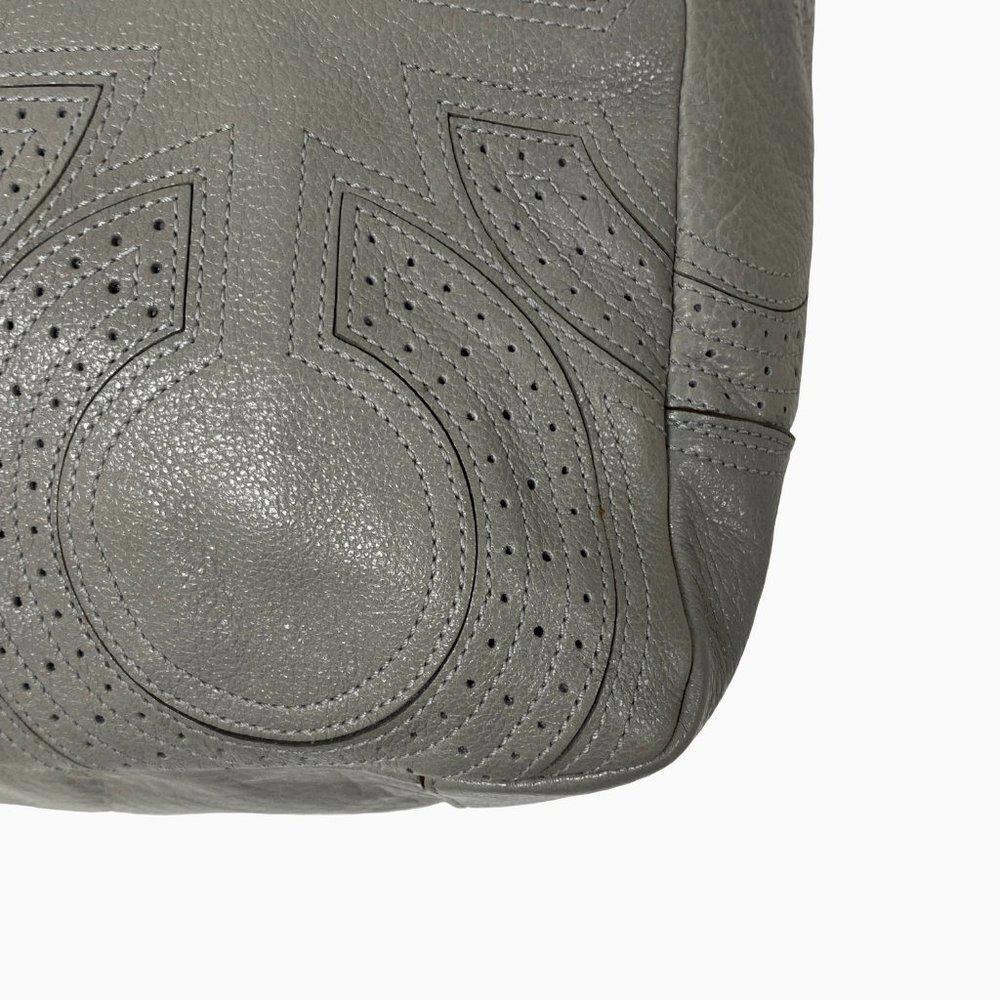 Coach 17821 Chelsea Inlaid Grey Leather Shopper Tote