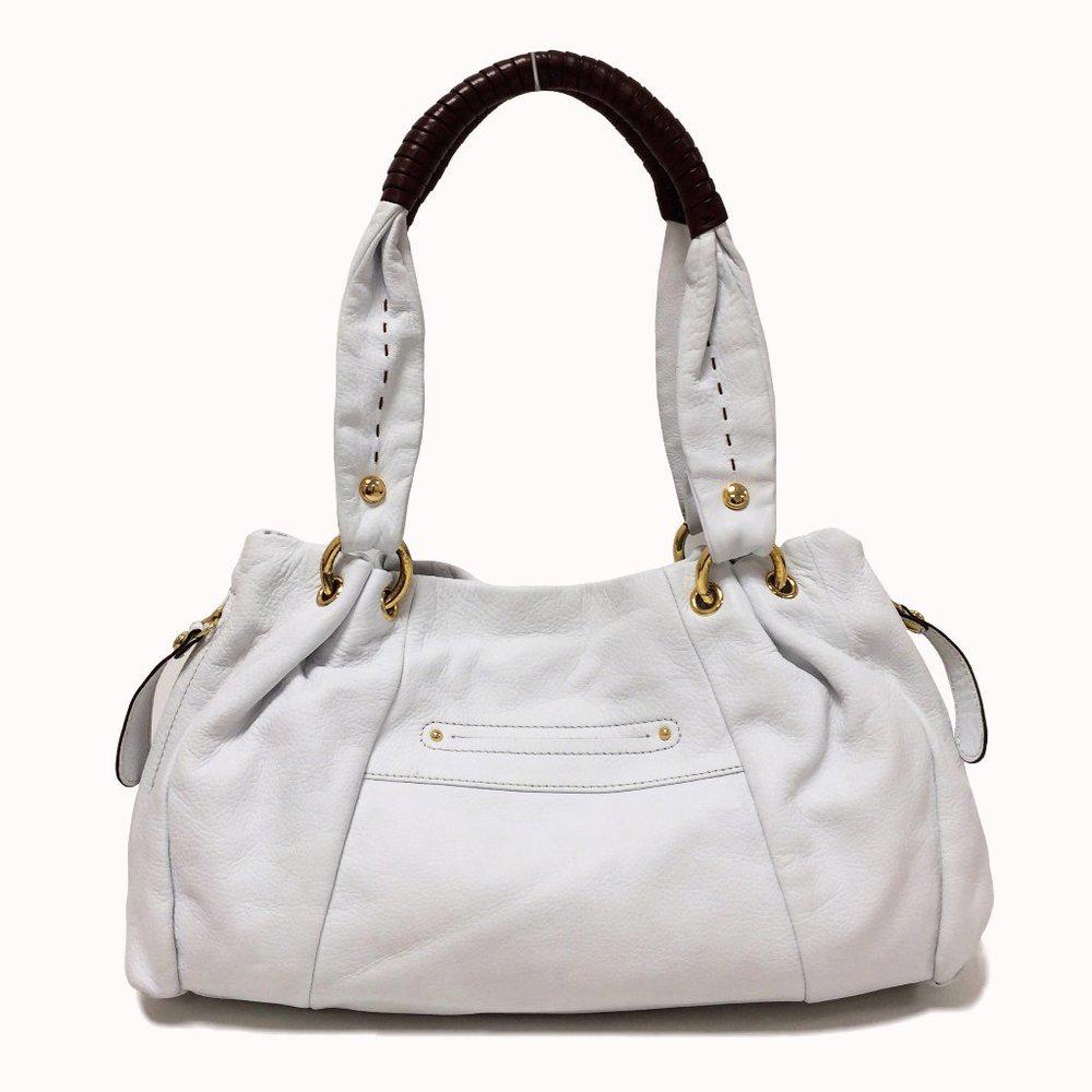 B.Makowsky Victoria White Leather Bag