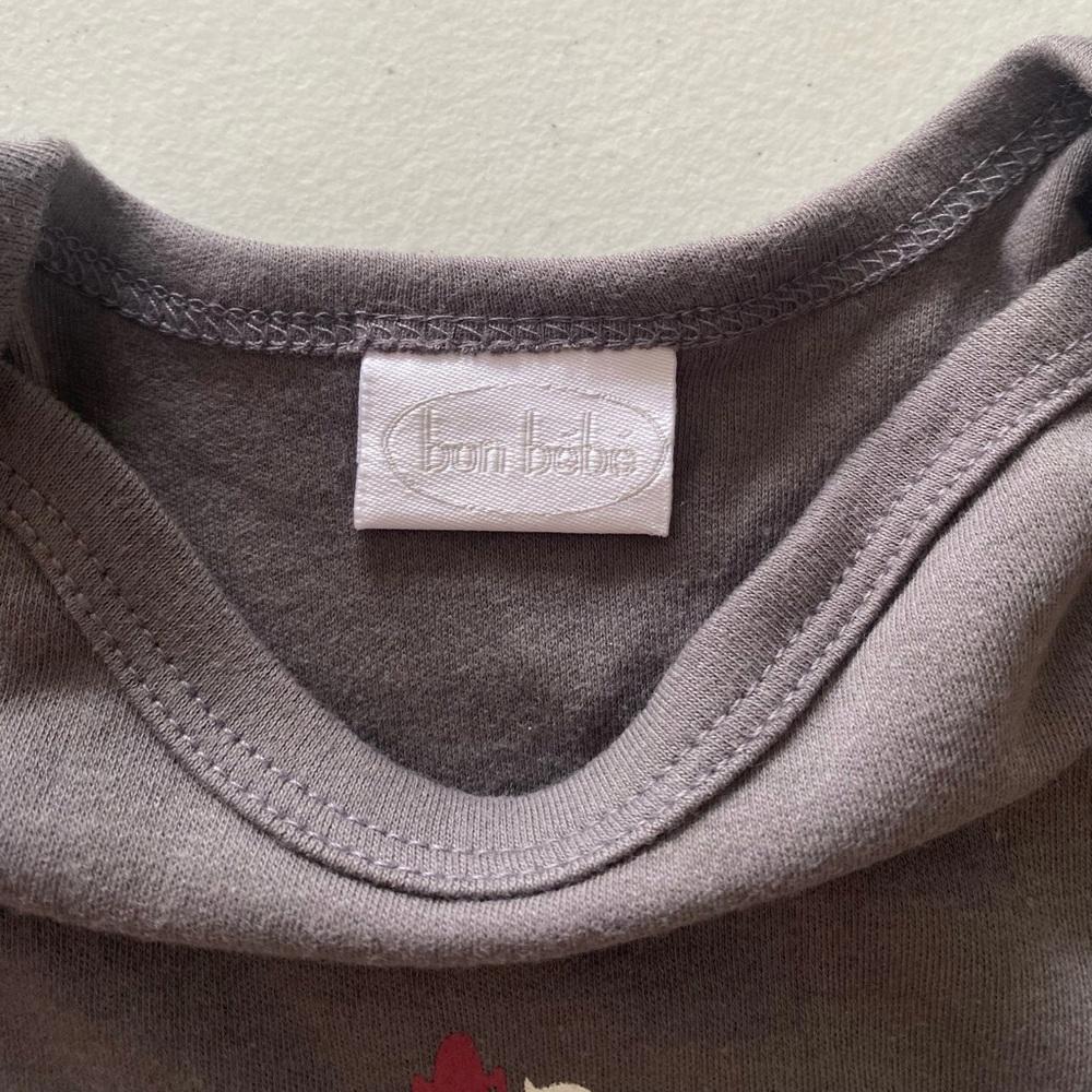 Bon Bebe Gray Rockstar Bodysuit
