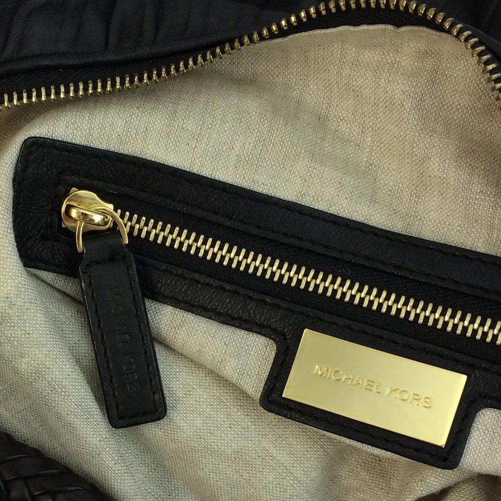 Michael Kors Skorpios Crescent Pleated Shoulder Bag
