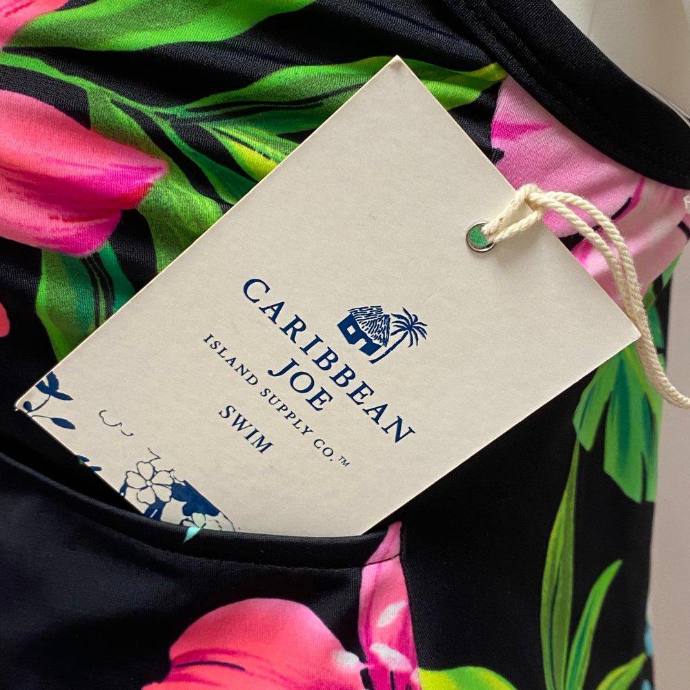 Caribbean Joe Island Supply Co. Floral Swim Top