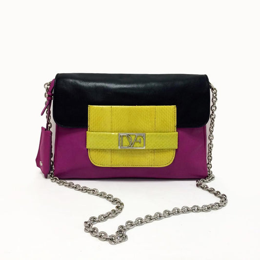 DVF Mimosa Snake Embossed Clutch