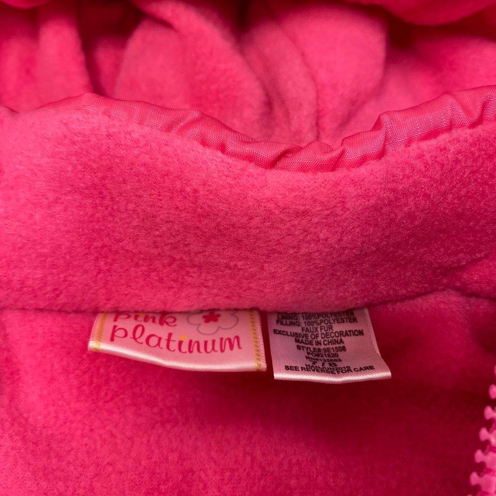 Pink Platinum Pink Puffer Coat Girls Size 7/8