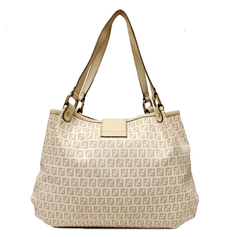 FENDI Zucchino Spalmati Coated Canvas Tote