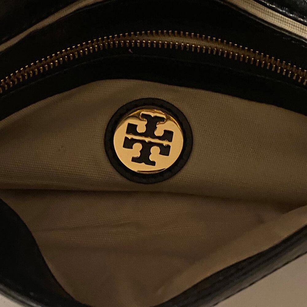 Tory Burch Black Logo Clutch Bag