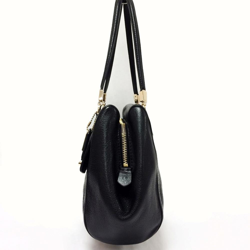 COACH 25169 Madison Black Leather Shoulder Bag