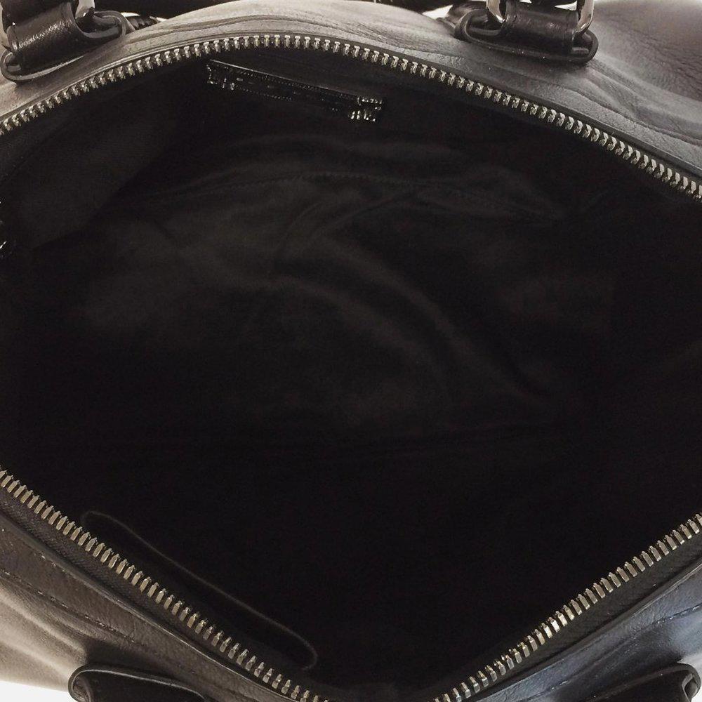 Elie Tahari Natalie Black Leather Satchel