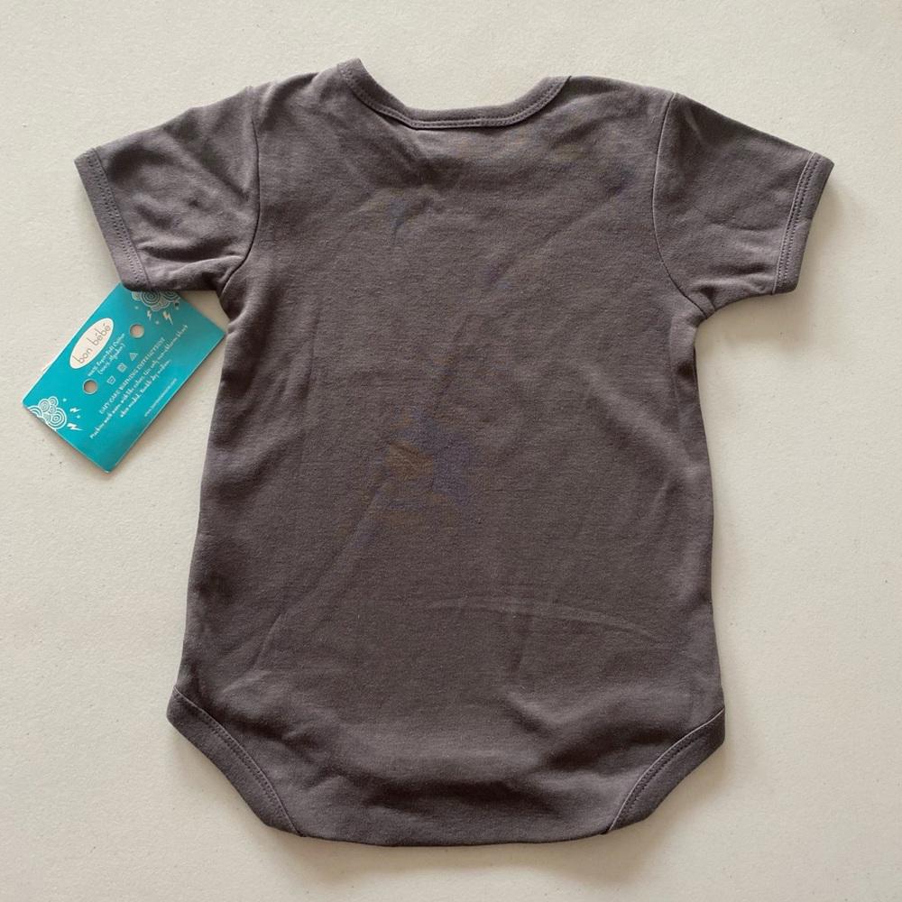 Bon Bebe Gray Rockstar Bodysuit