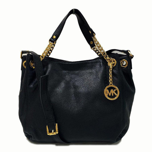 MICHAEL by Michael kors Jet Set Black Leather Chain Bag