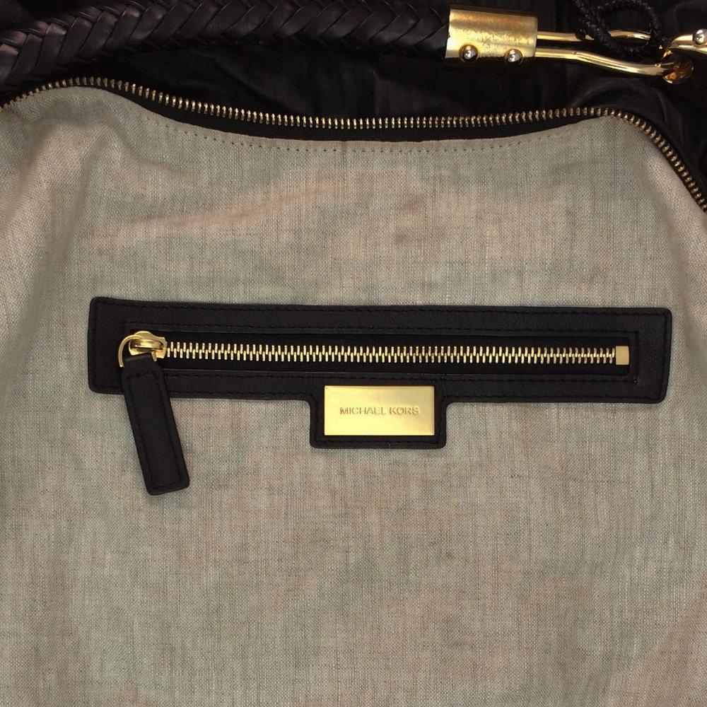 Michael Kors Skorpios Crescent Pleated Shoulder Bag