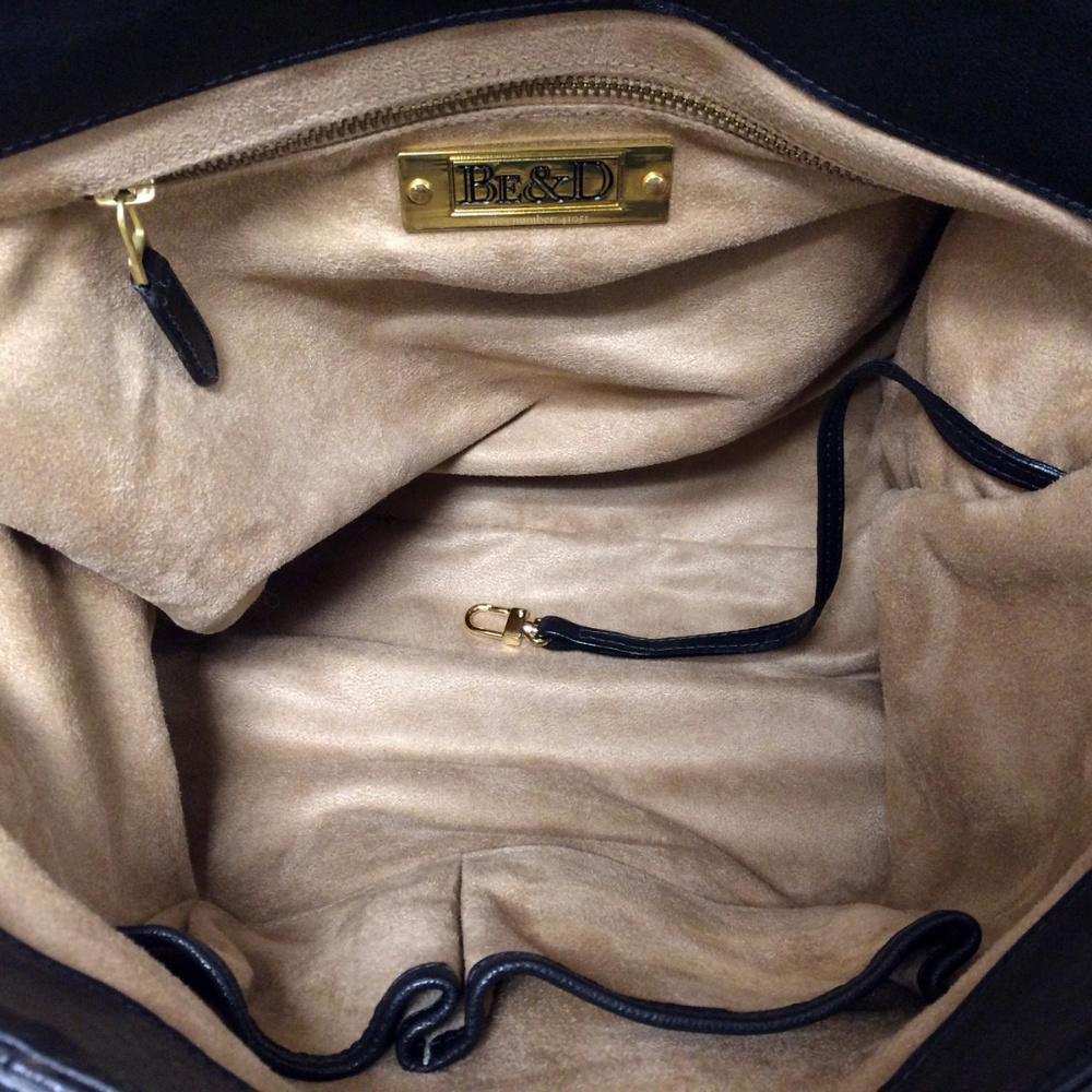 BE & D Studded Black Shoulder Bag
