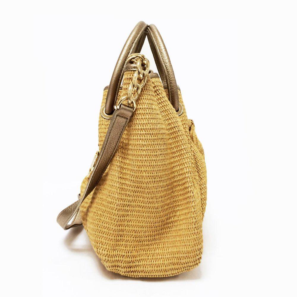 Michael by Michael Kors Natural Straw Satchel Bag